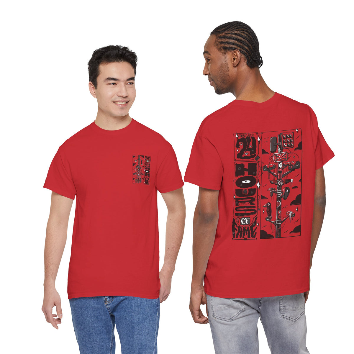 "24 Hours of Fame" - Graphic Tee (Back Print w/ F.T.W.) (Gildan 5K)