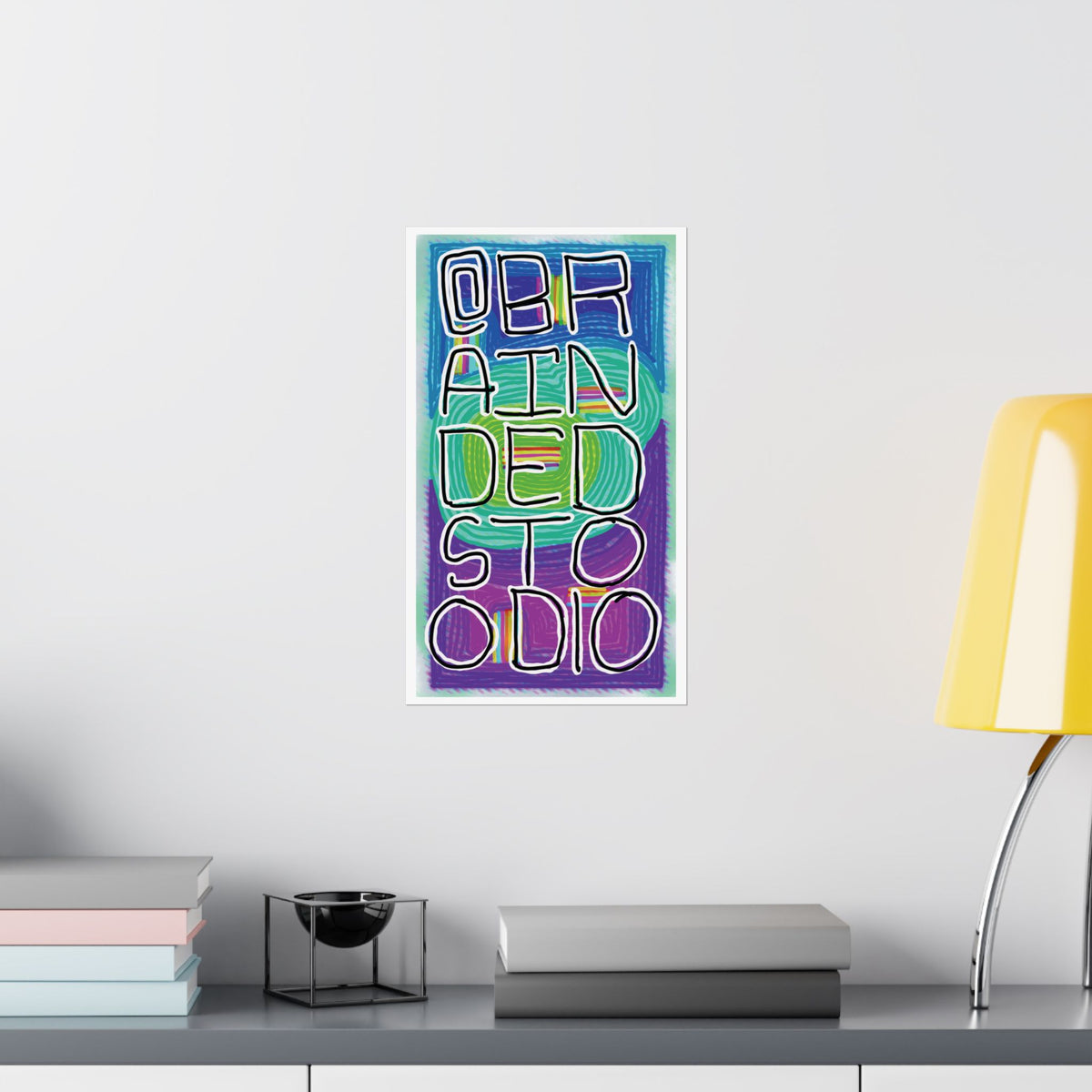 Obrainded Sto Odio Matte Vertical Poster — Colorful Abstract Typography Wall Art