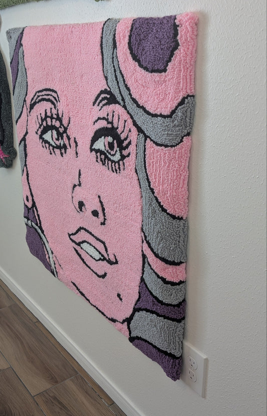 "Dolly Parton" - Loop Pile Rug (33" x 33")