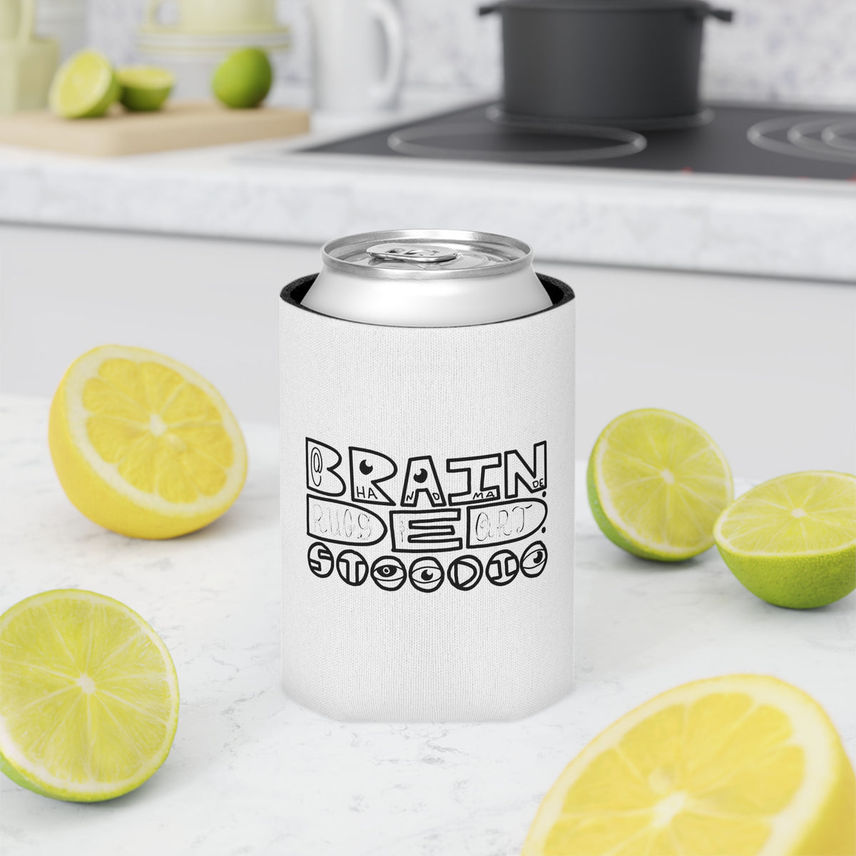 Lady Head Maze // Brain Ded Bookstore Logo - Can Cooler Koozie