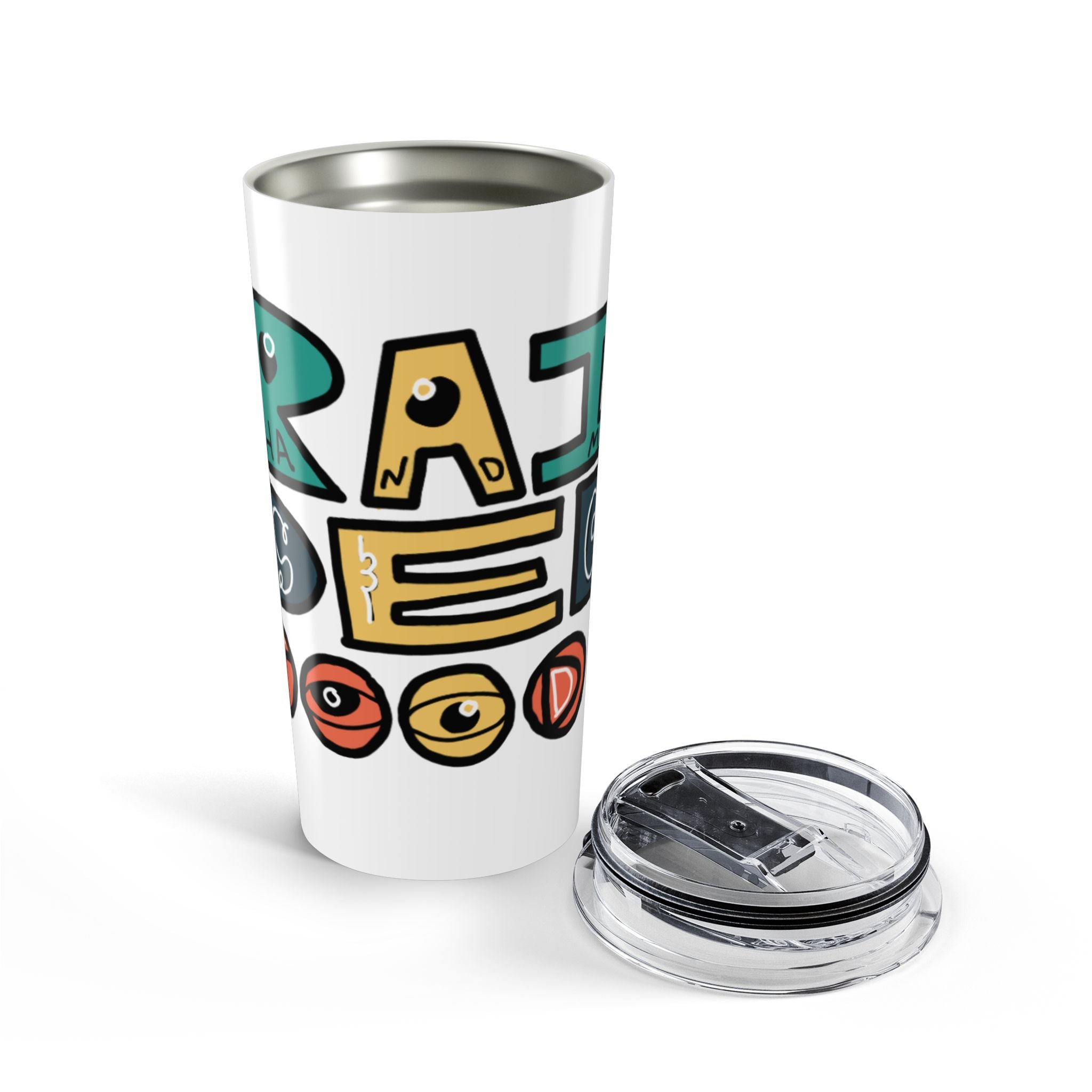 20oz Illustrated Travel Tumbler — brain.ded.stoodio Logo