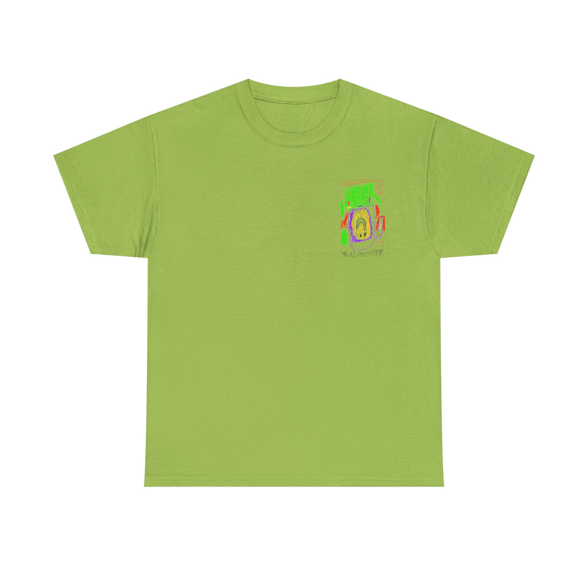 Kids’ Art Smile T-Shirt — Colorful Crayon Drawing Tee (Back Print)
