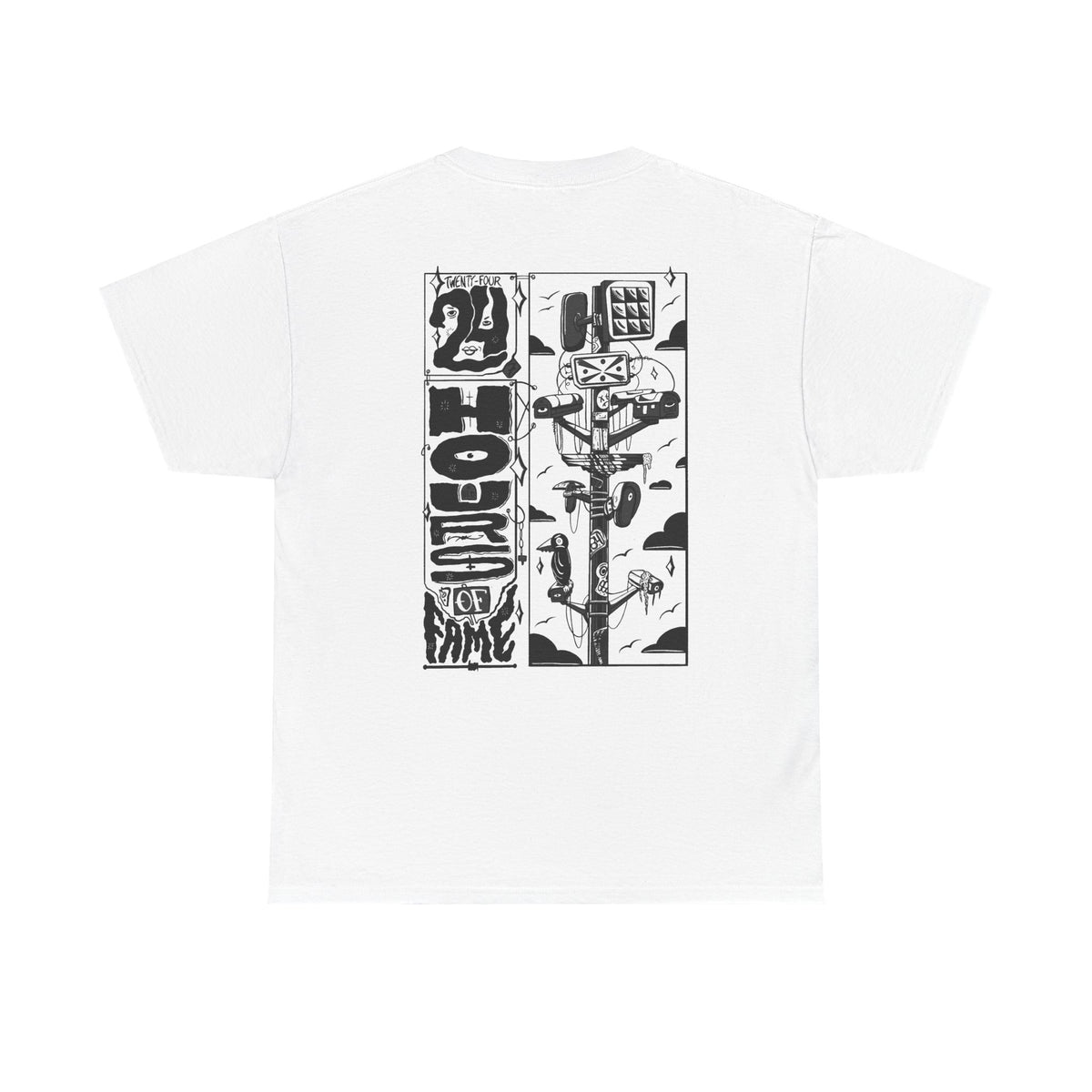 "24 Hours of Fame" - Graphic Tee (Back Print w/ F.T.W.) (Gildan 5K)