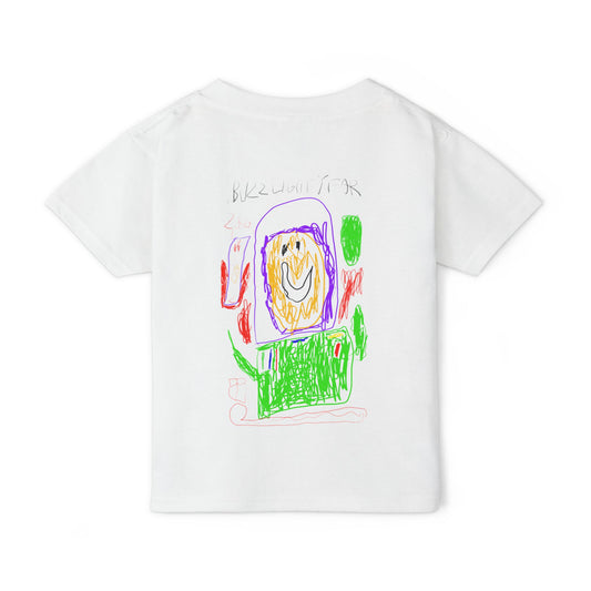 Kids' Crayon Art T‑Shirt — Hand‑Drawn Buzz Lightyear Toddler Tee