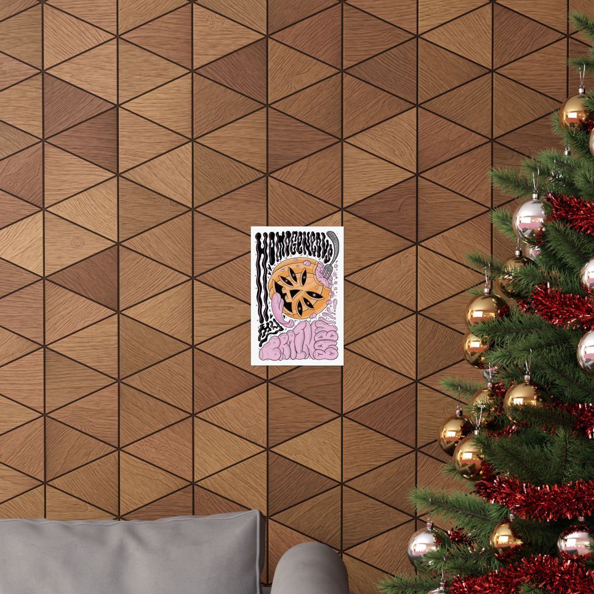 Psychedelic Pumpkin Poster — Matte Vertical Art Print