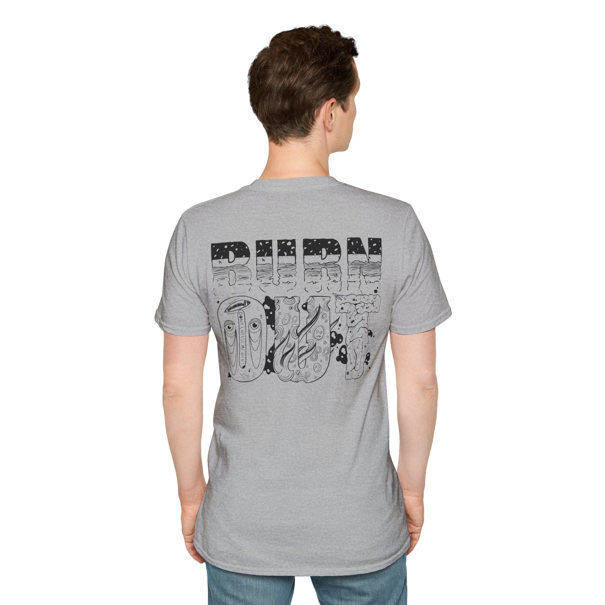 Burn Out Graphic T-Shirt — 'Burn Out' Back Design