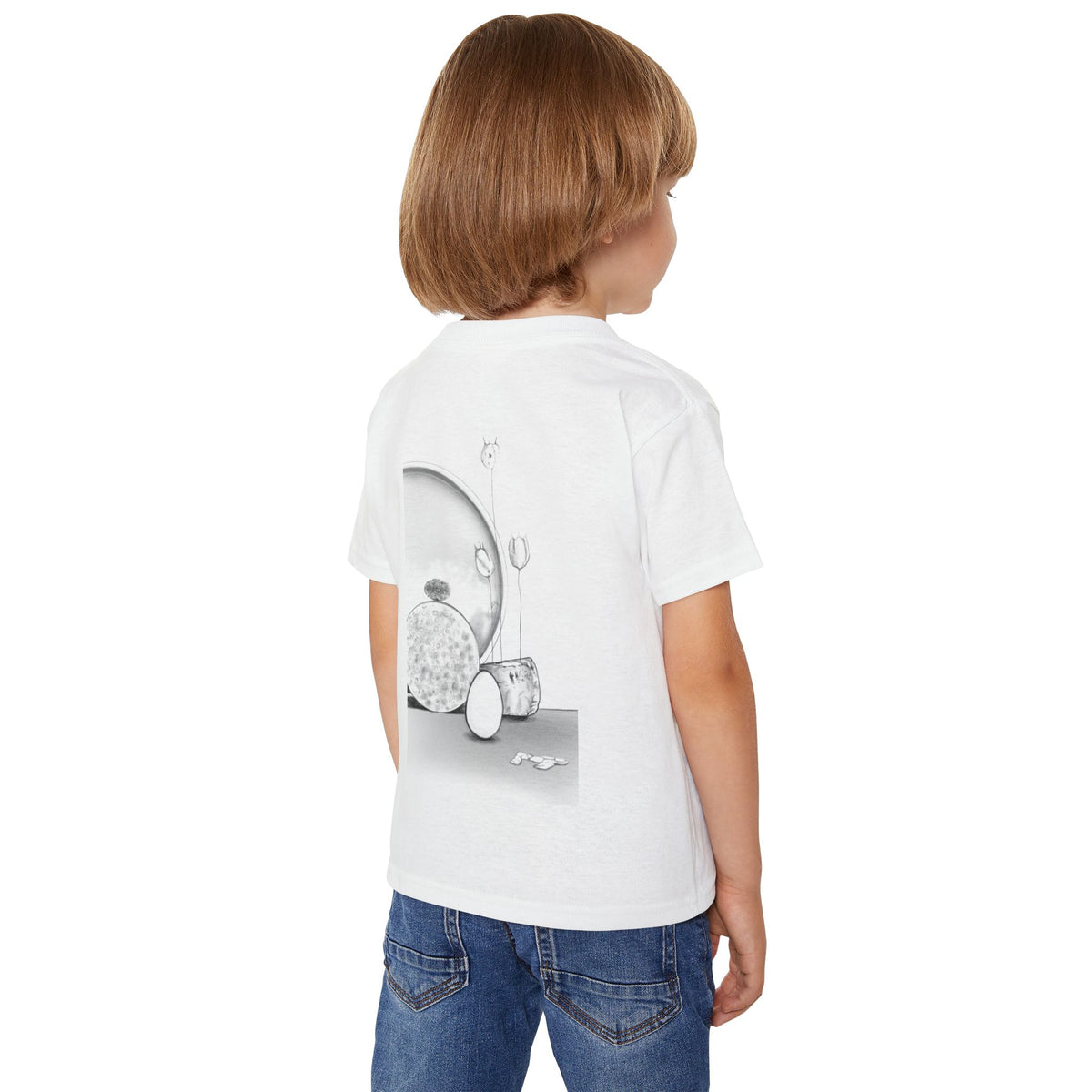 Toddler T-Shirt — Minimalist Black & White Still Life Print