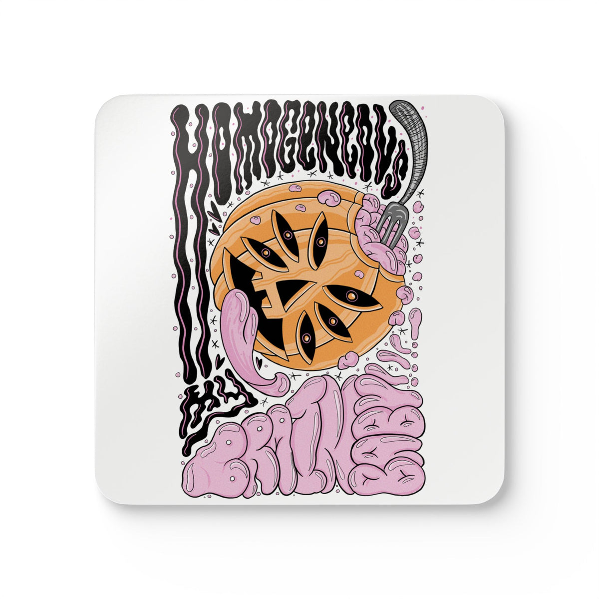 Cork Coaster Set — Pumpkin Art Drink Coasters