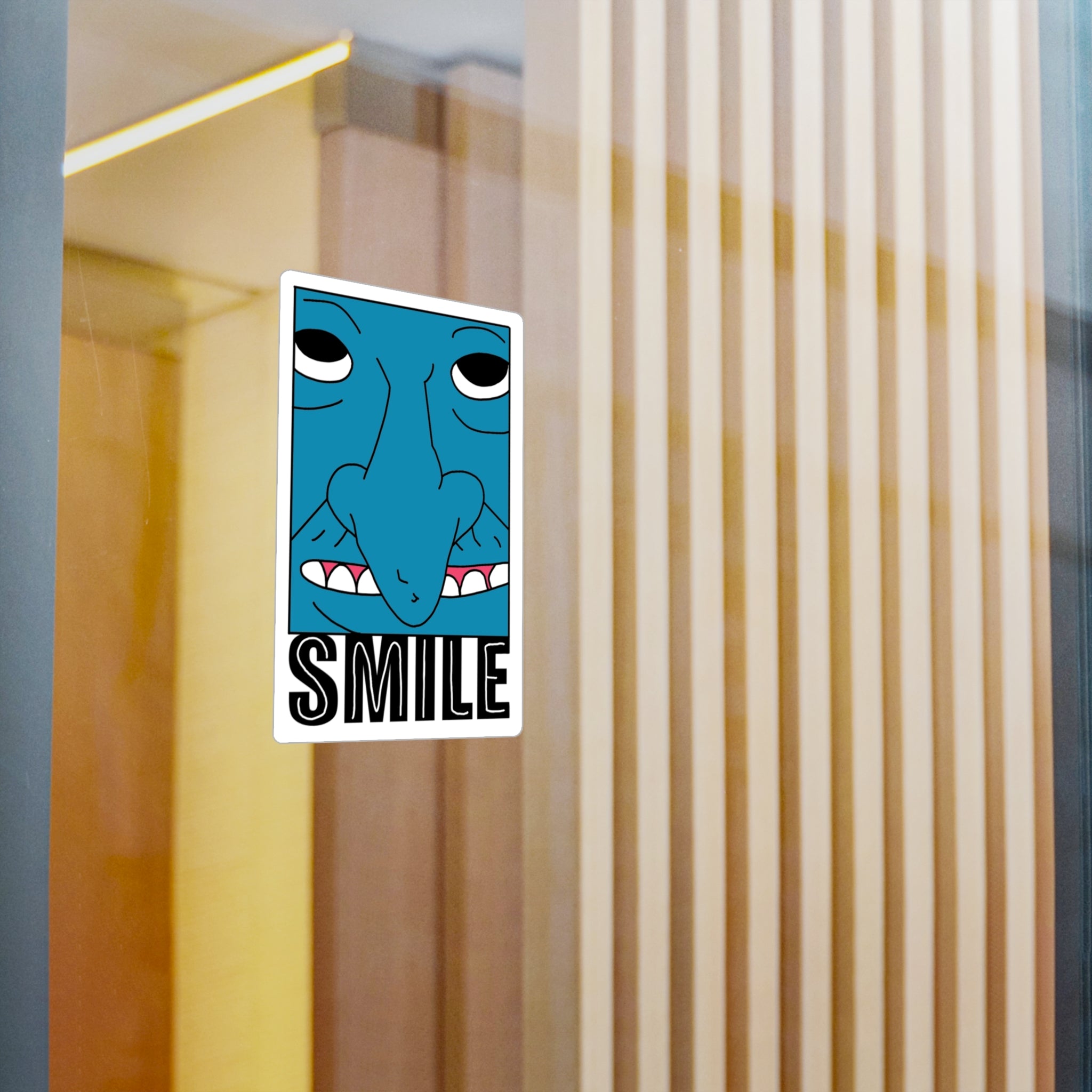 Mr Boss Smile Vinyl Sticker — Kiss-Cut Decal