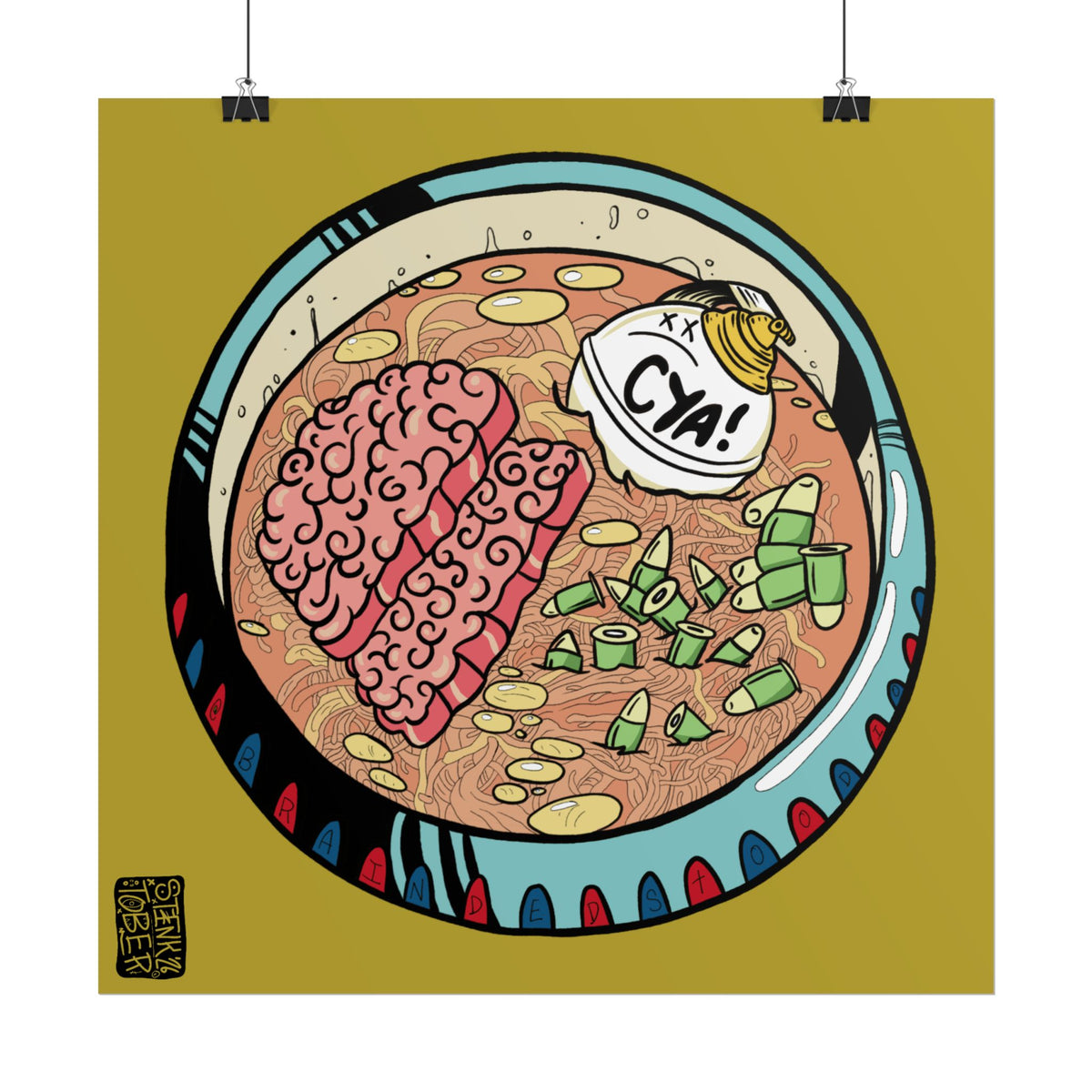 "FOOD FOE" - Rolled Poster Print (Square) (Matte/Glossy/Satin)