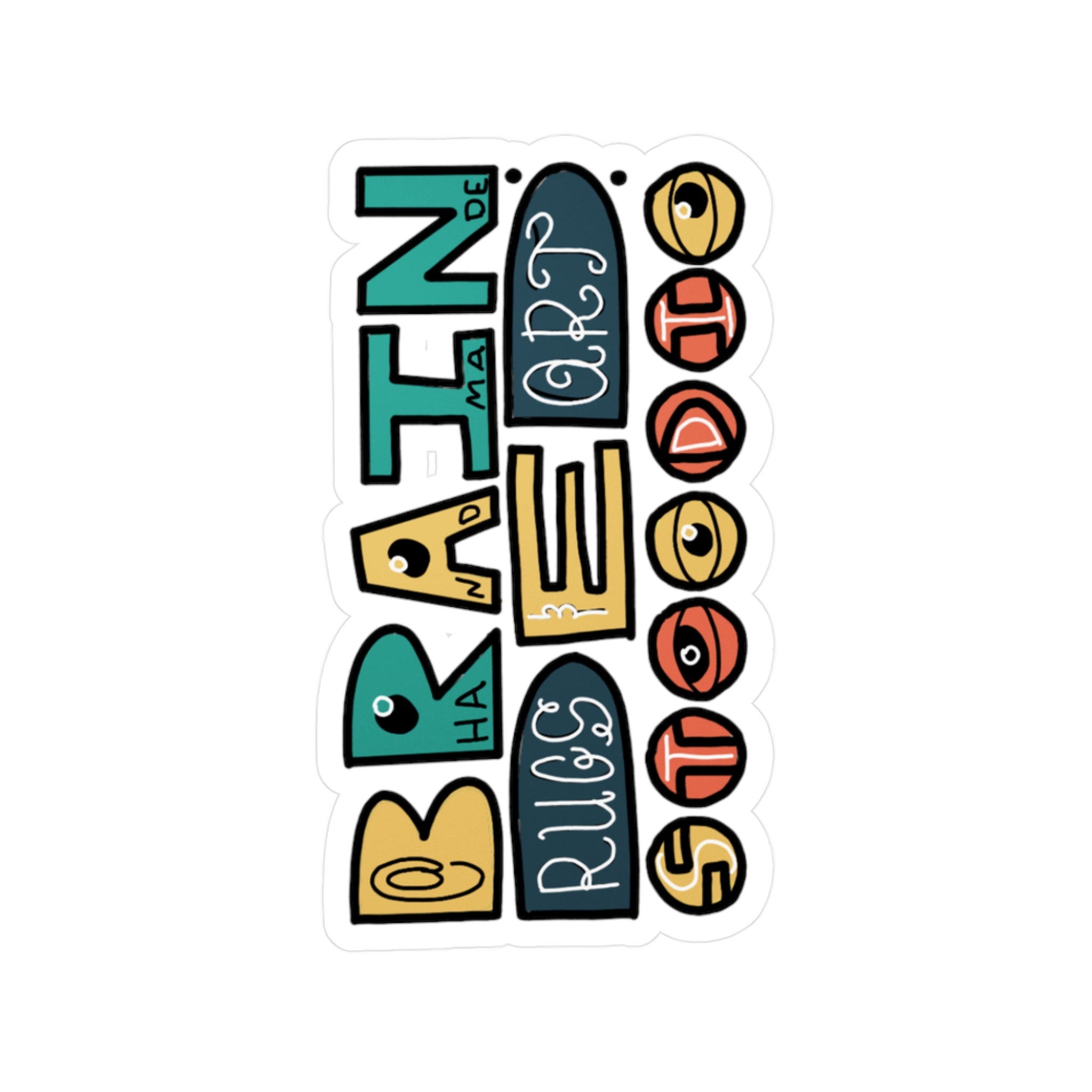 Retro 90s Bookstore Logo Sticker — Brain Ded Studio Kiss-Cut Vinyl Decal