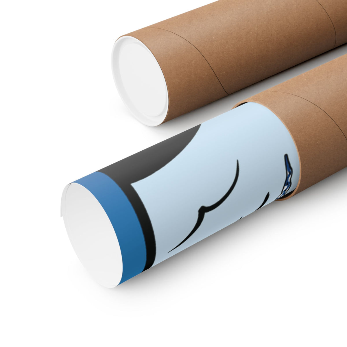 Street Art Poster — '24hrs of Fame' Blue Telecom Pole Matte Print