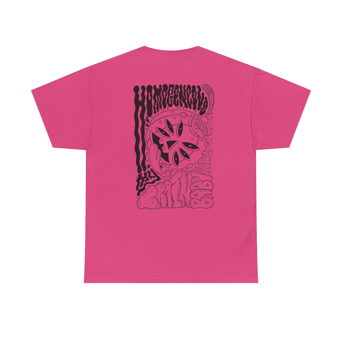 Monochrome Pumpkin Graphic Tee — Retro Black & White Pocket + Back Print