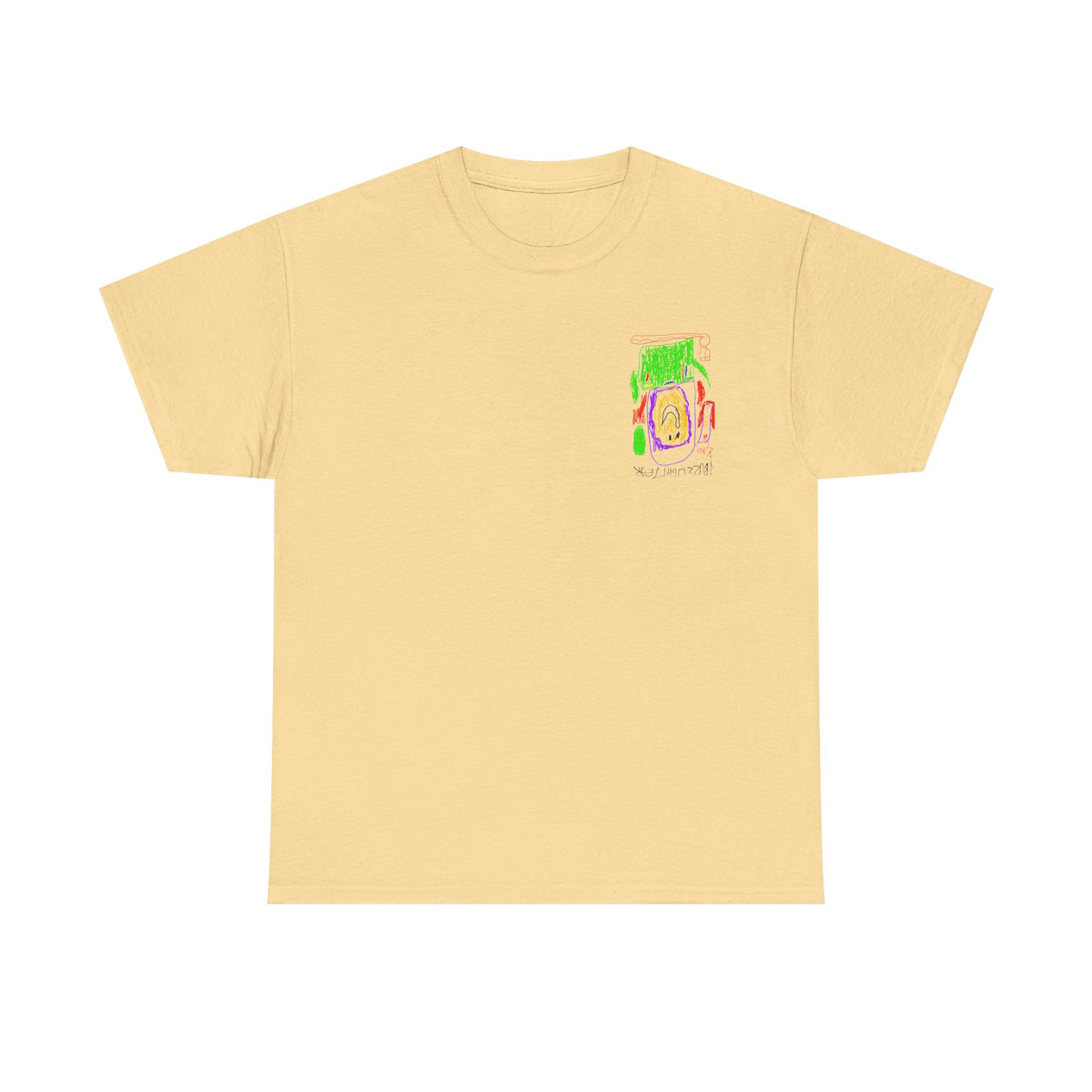 Kids’ Art Smile T-Shirt — Colorful Crayon Drawing Tee (Back Print)