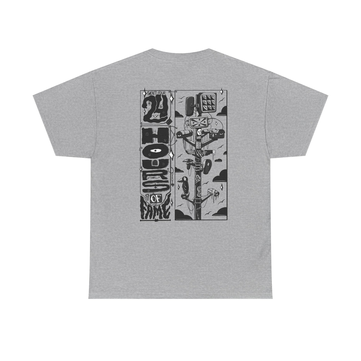 "24 Hours of Fame" - Graphic Tee (Back Print w/ F.T.W.) (Gildan 5K)