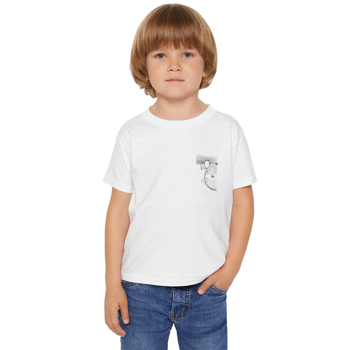 Toddler T-Shirt — Minimalist Black & White Still Life Print