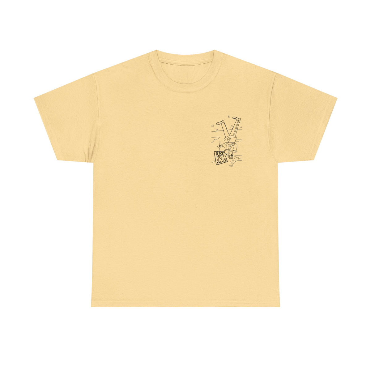 Protester Line Art Tee — Minimalist March Graphic T-Shirt
