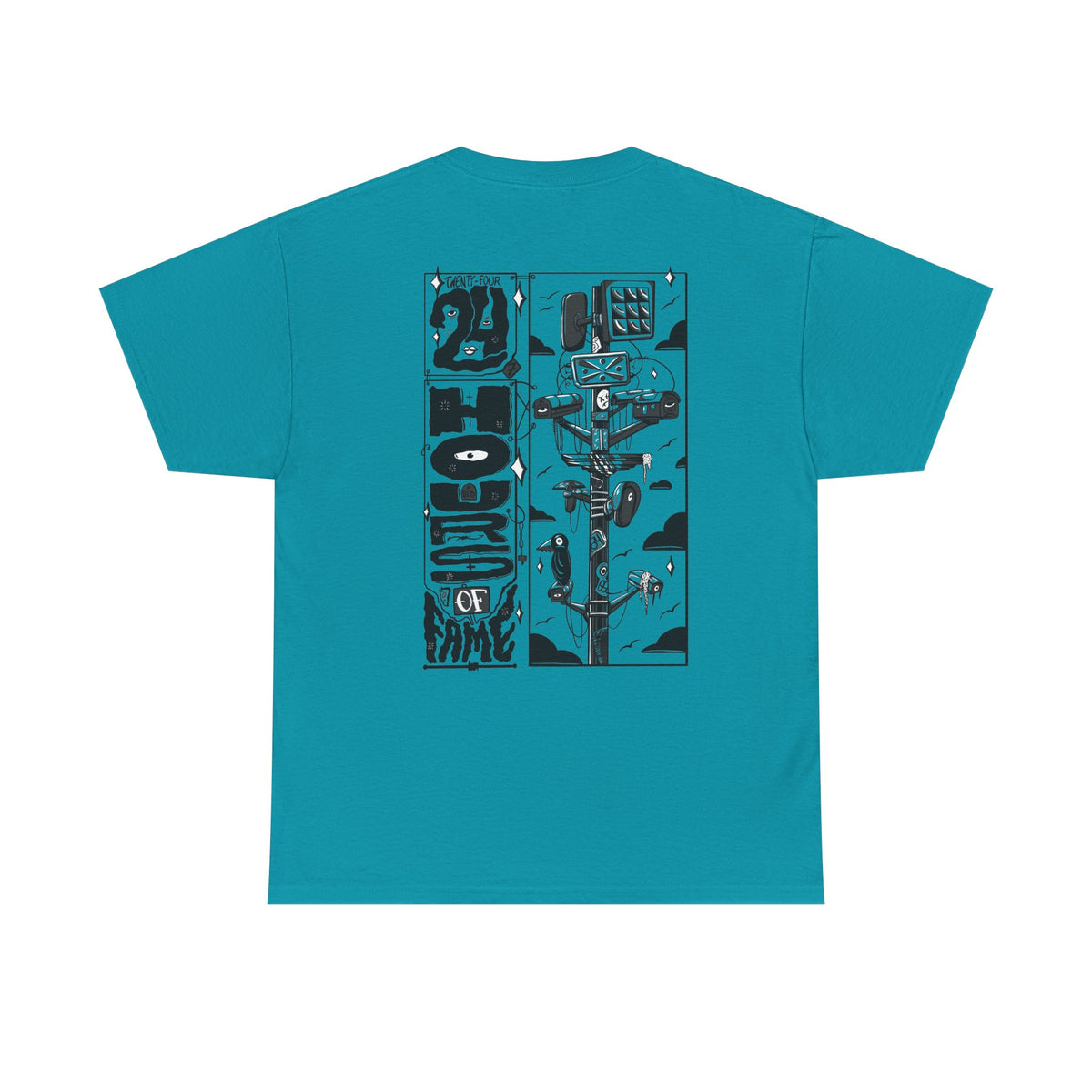 "24 Hours of Fame" - Graphic Tee (Back Print w/ F.T.W.) (Gildan 5K)
