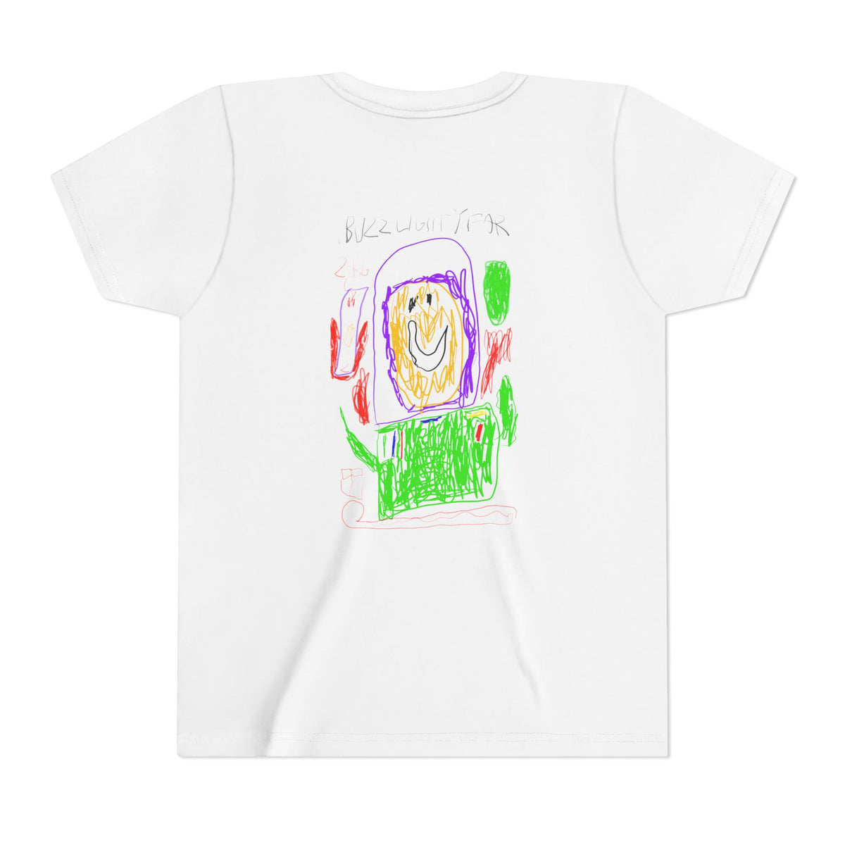 Kids Drawing Tee – Hand‑Drawn Buzz Short Sleeve Shirt