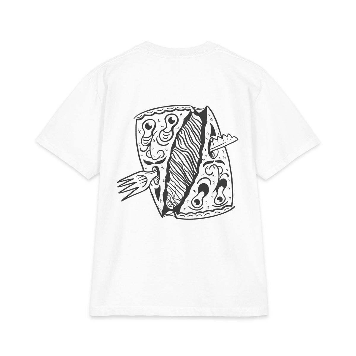 "PIZZA FACE" - Graphic Tee (Back Print) (Shaka)