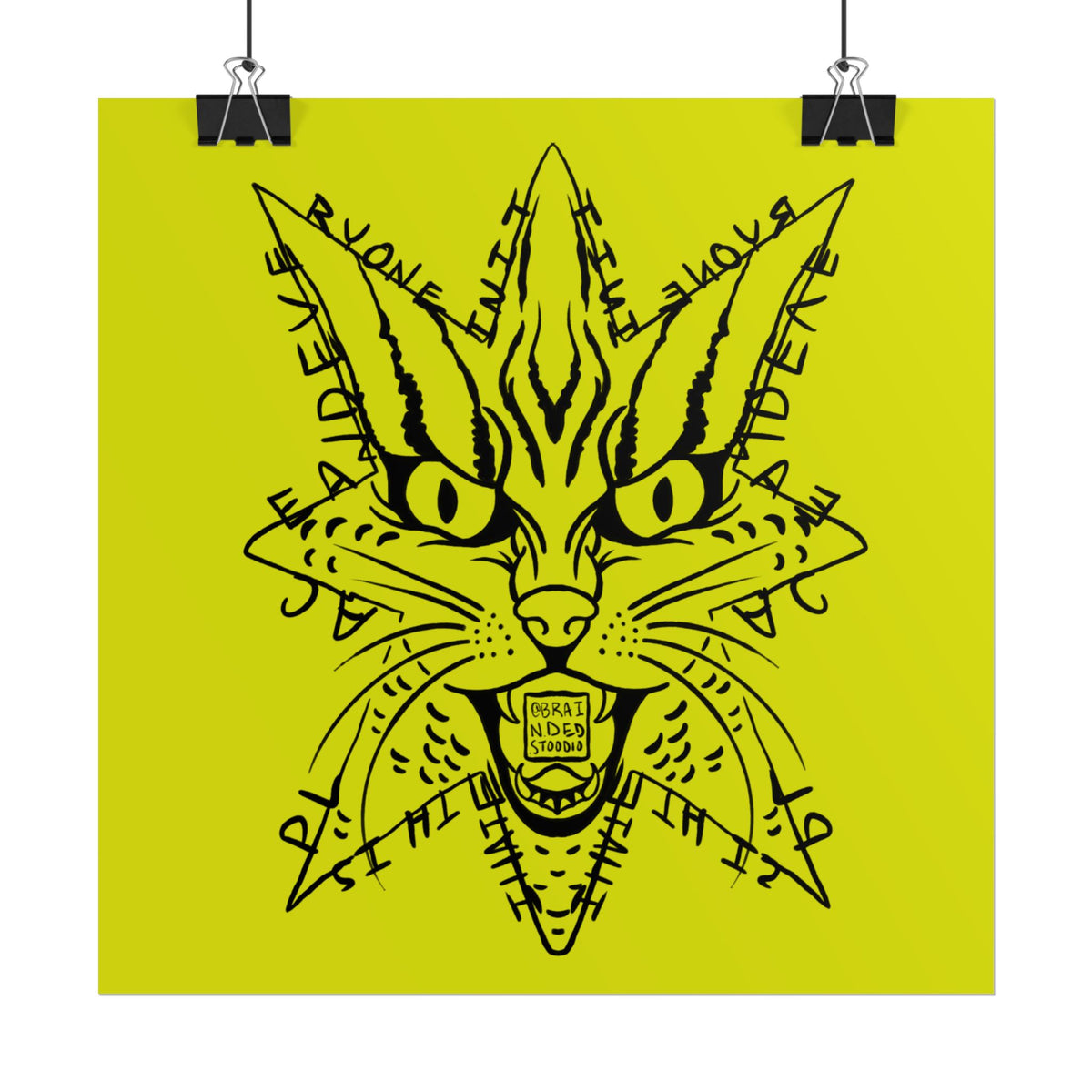 "I hate this place and everyone in it." - Rolled Poster Print (Square) (Matte/Glossy/Satin)