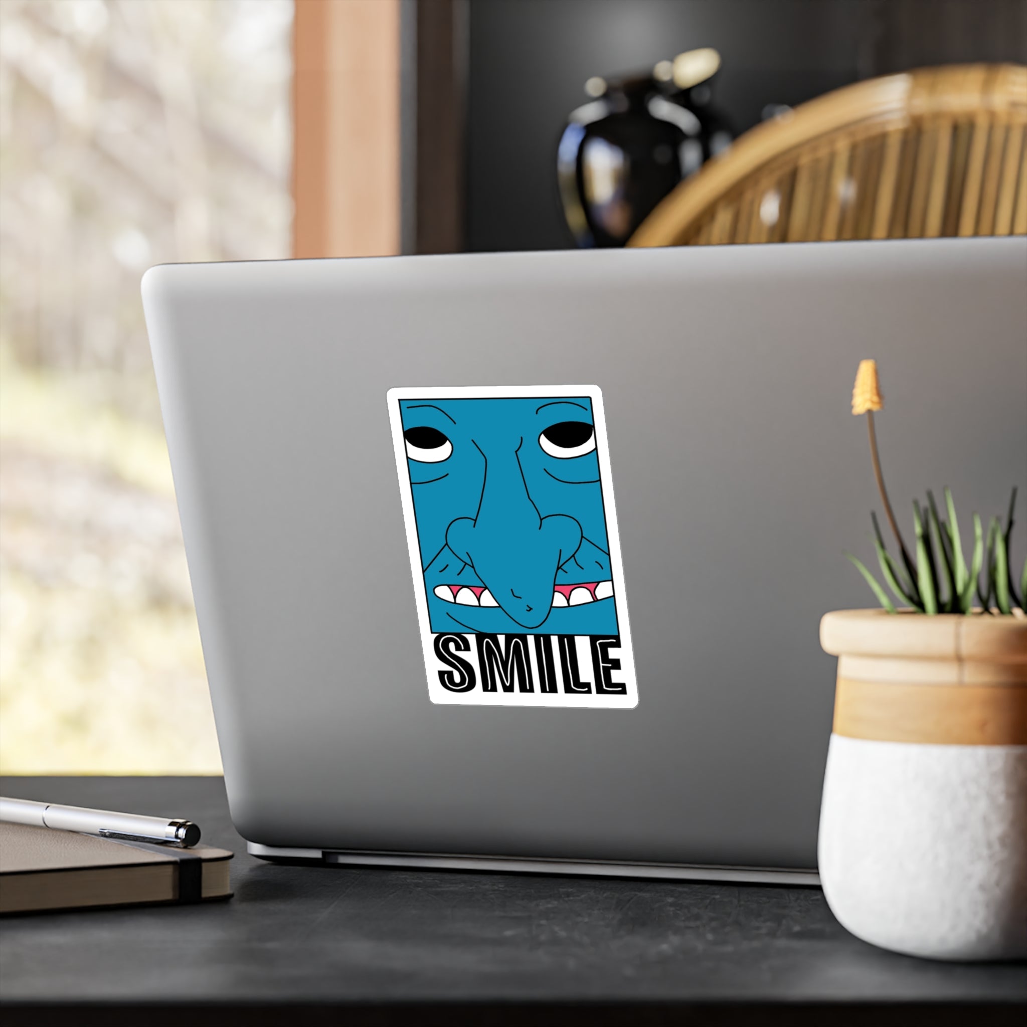 Mr Boss Smile Vinyl Sticker — Kiss-Cut Decal