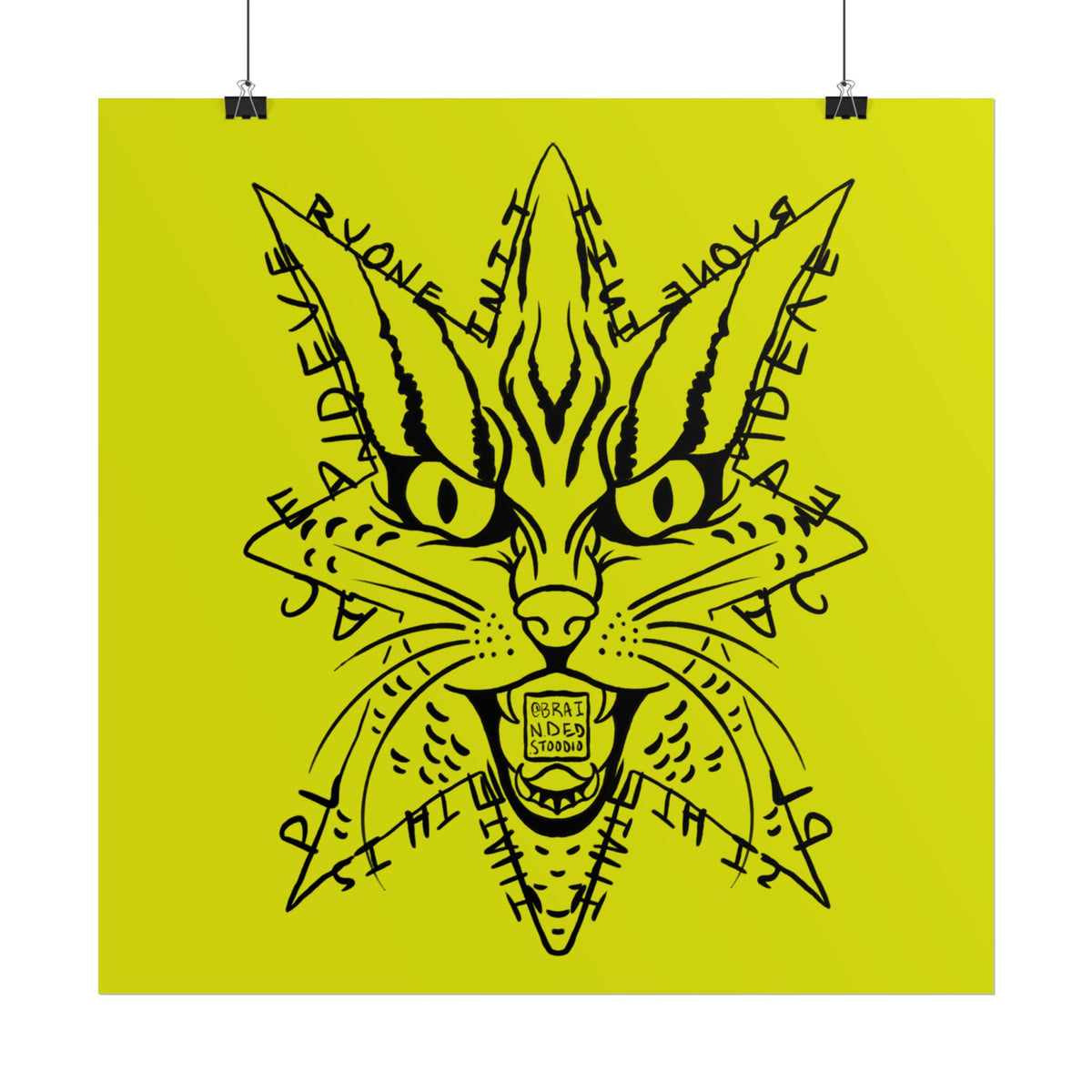 "I hate this place and everyone in it." - Rolled Poster Print (Square) (Matte/Glossy/Satin)
