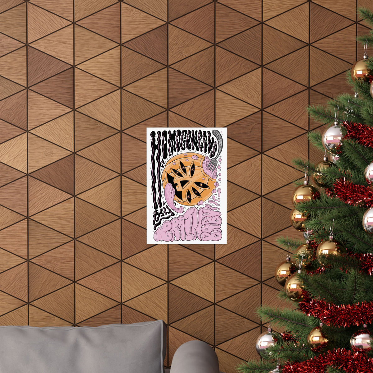 Psychedelic Pumpkin Poster — Matte Vertical Art Print