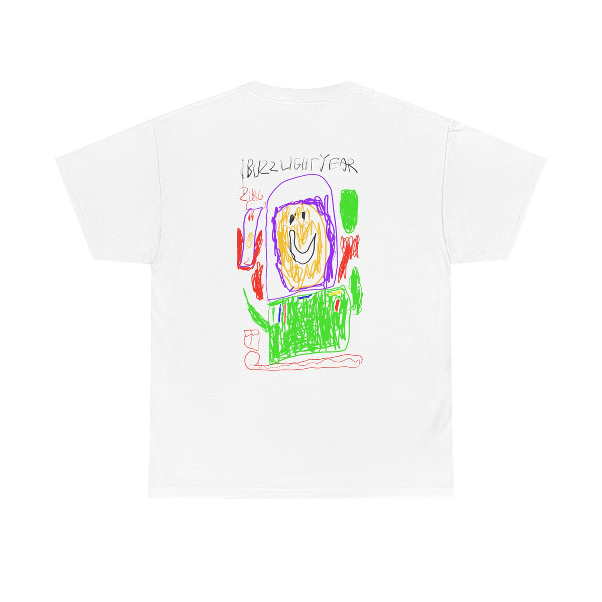 Kids’ Art Smile T-Shirt — Colorful Crayon Drawing Tee (Back Print)