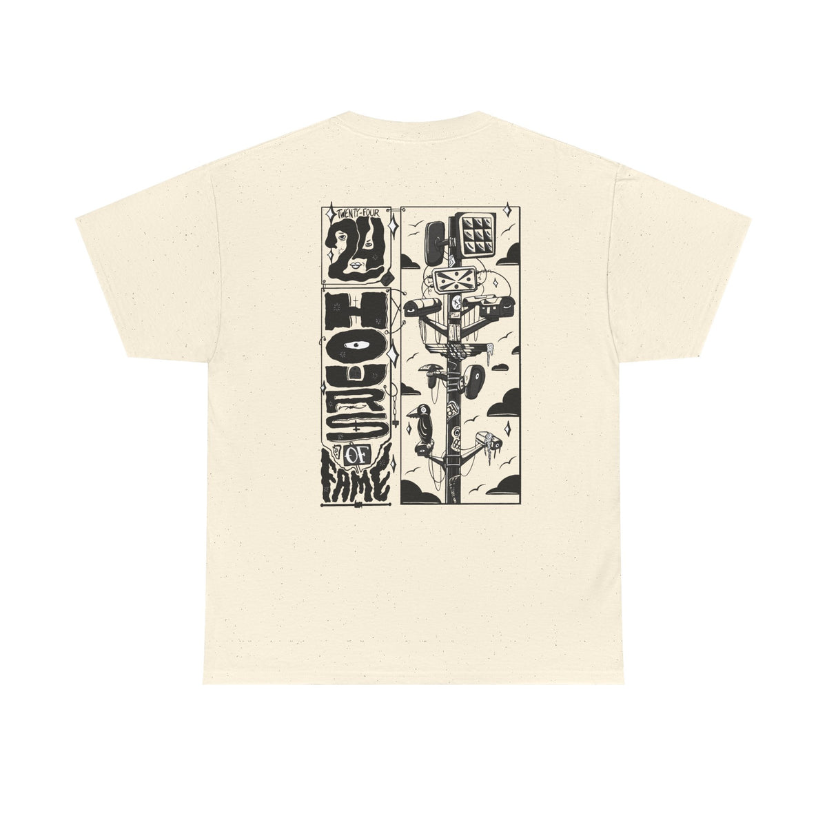 "24 Hours of Fame" - Graphic Tee (Back Print w/ F.T.W.) (Gildan 5K)