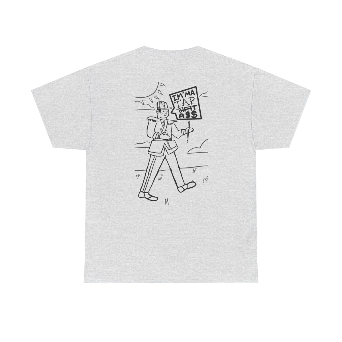 Protester Line Art Tee — Minimalist March Graphic T-Shirt