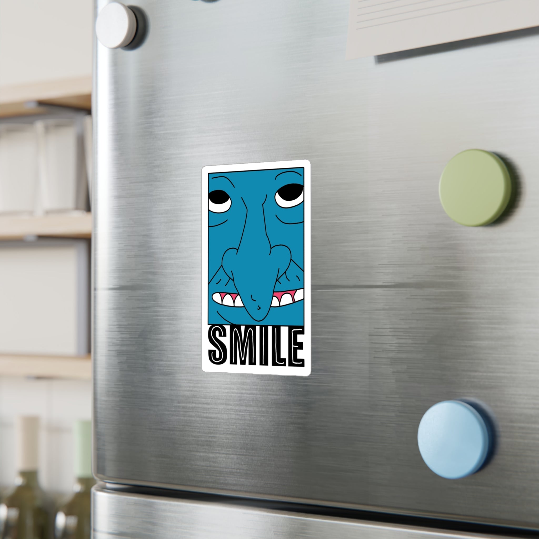 Mr Boss Smile Vinyl Sticker — Kiss-Cut Decal