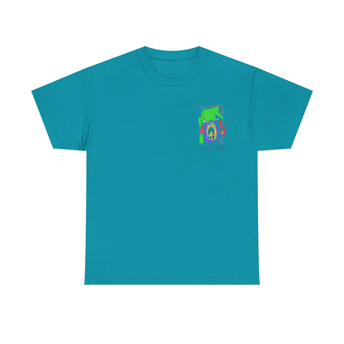 Kids’ Art Smile T-Shirt — Colorful Crayon Drawing Tee (Back Print)