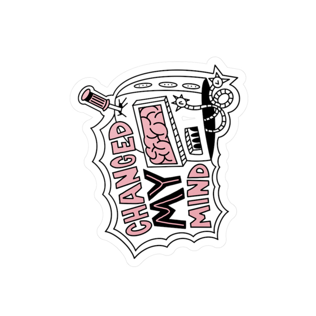 Changed My Mind Robot Sticker — Kiss-Cut Vinyl Decal