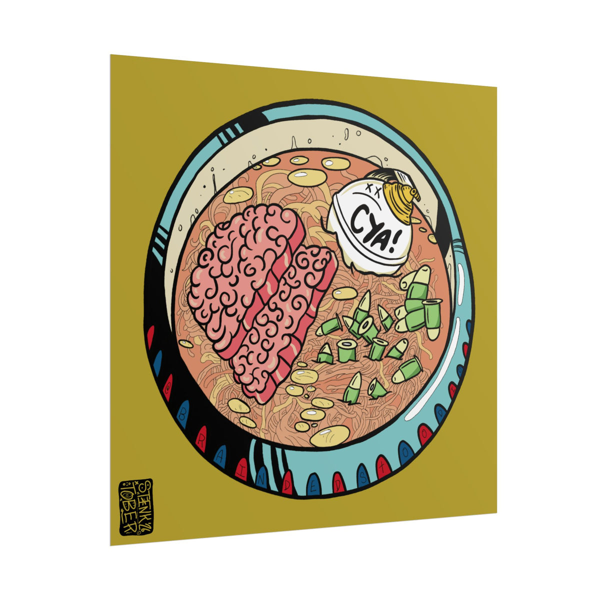 "FOOD FOE" - Rolled Poster Print (Square) (Matte/Glossy/Satin)
