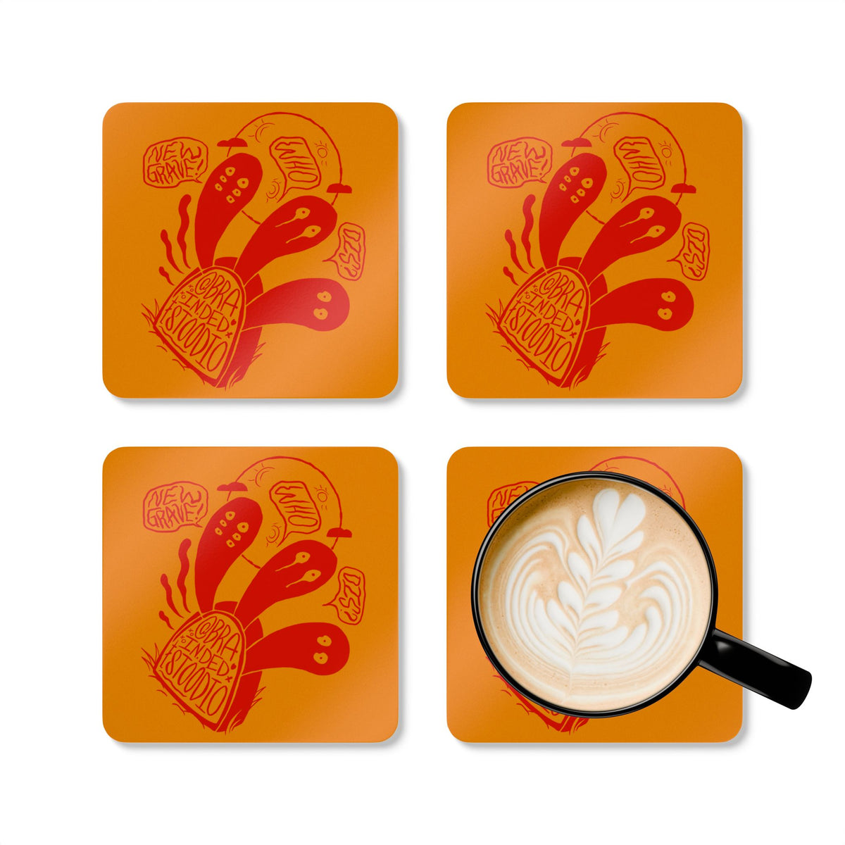 "New Grave Who Dis?" - 4 Coaster Set