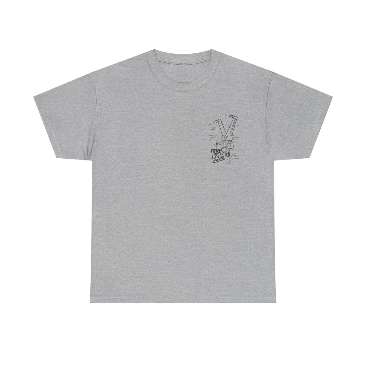 Protester Line Art Tee — Minimalist March Graphic T-Shirt