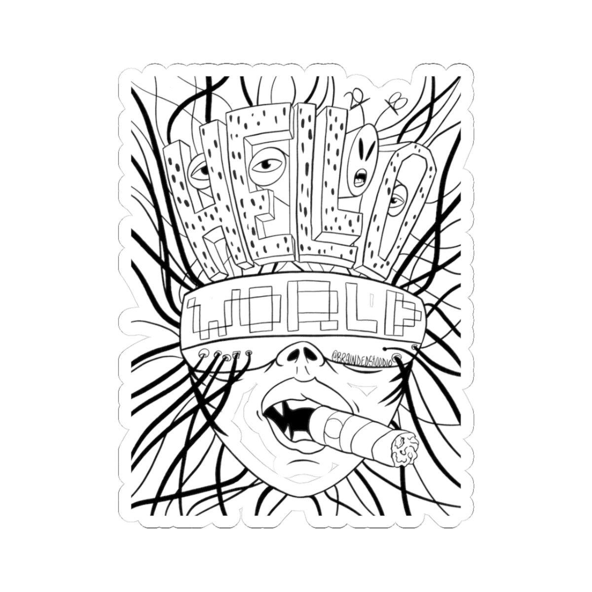 Kiss-Cut Sticker — Hello World