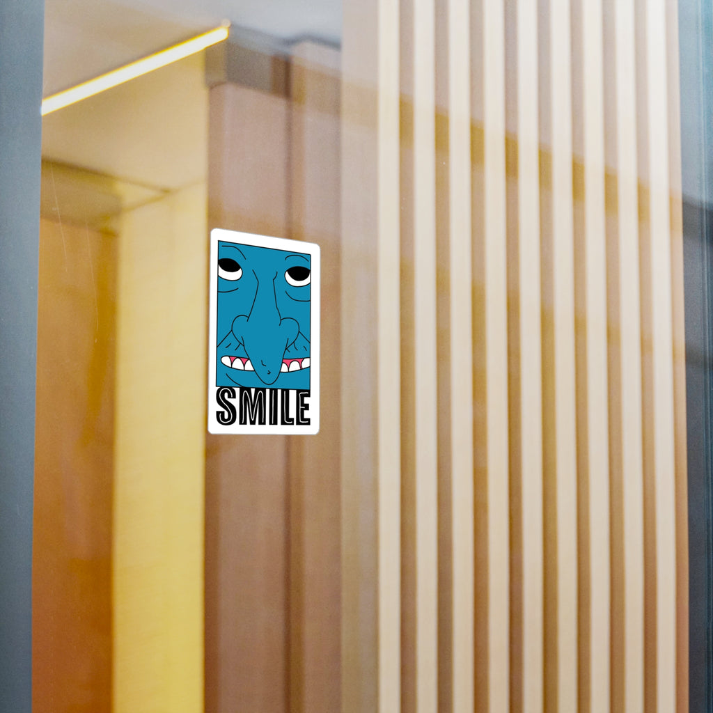 Mr Boss Smile Vinyl Sticker — Kiss-Cut Decal
