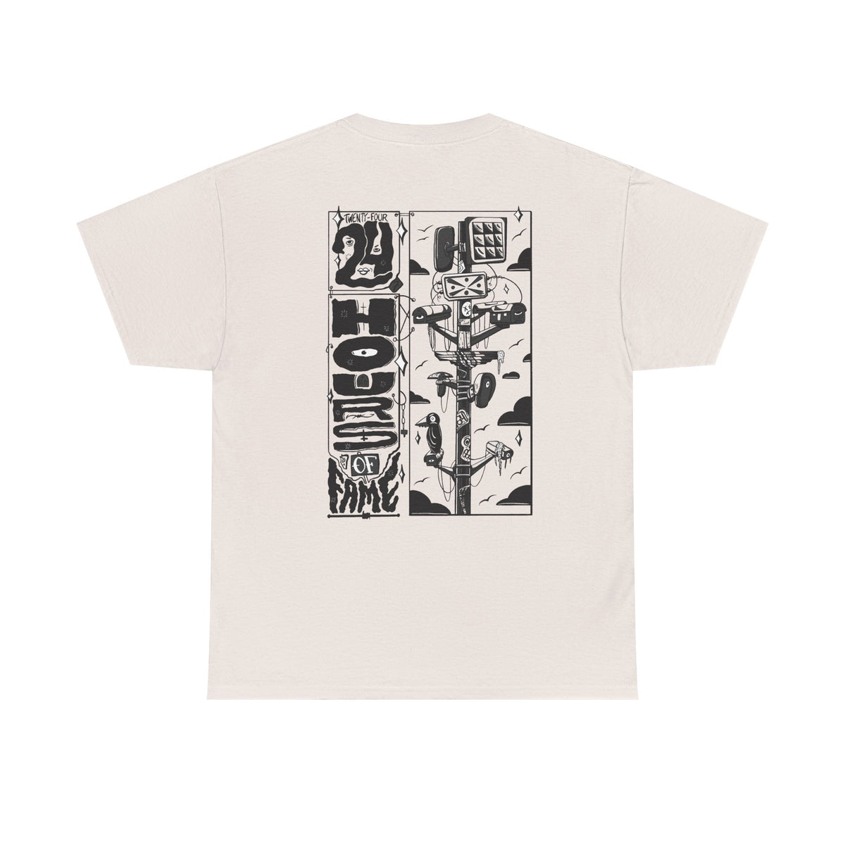 "24 Hours of Fame" - Graphic Tee (Back Print w/ F.T.W.) (Gildan 5K)