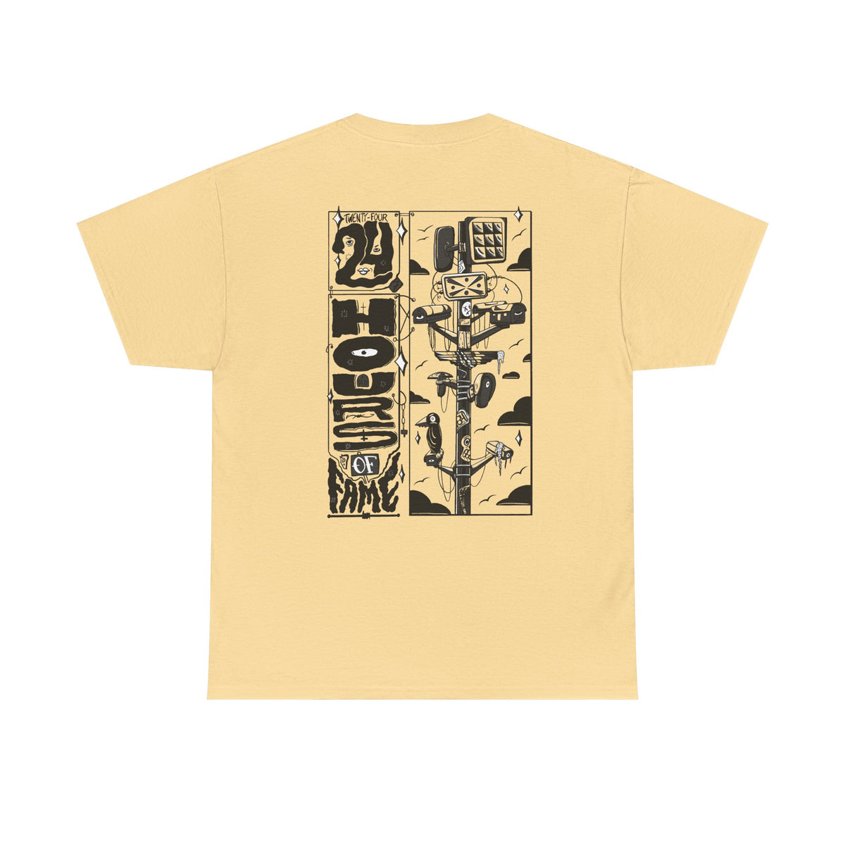 "24 Hours of Fame" - Graphic Tee (Back Print w/ F.T.W.) (Gildan 5K)