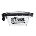 Clear Fanny Pack — 'Public Occurrence' Bullet Graphic Transparent Waist Bag