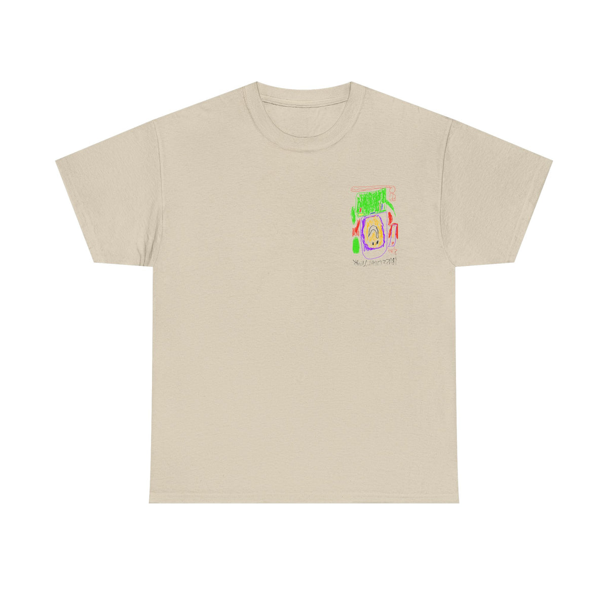 Kids’ Art Smile T-Shirt — Colorful Crayon Drawing Tee (Back Print)