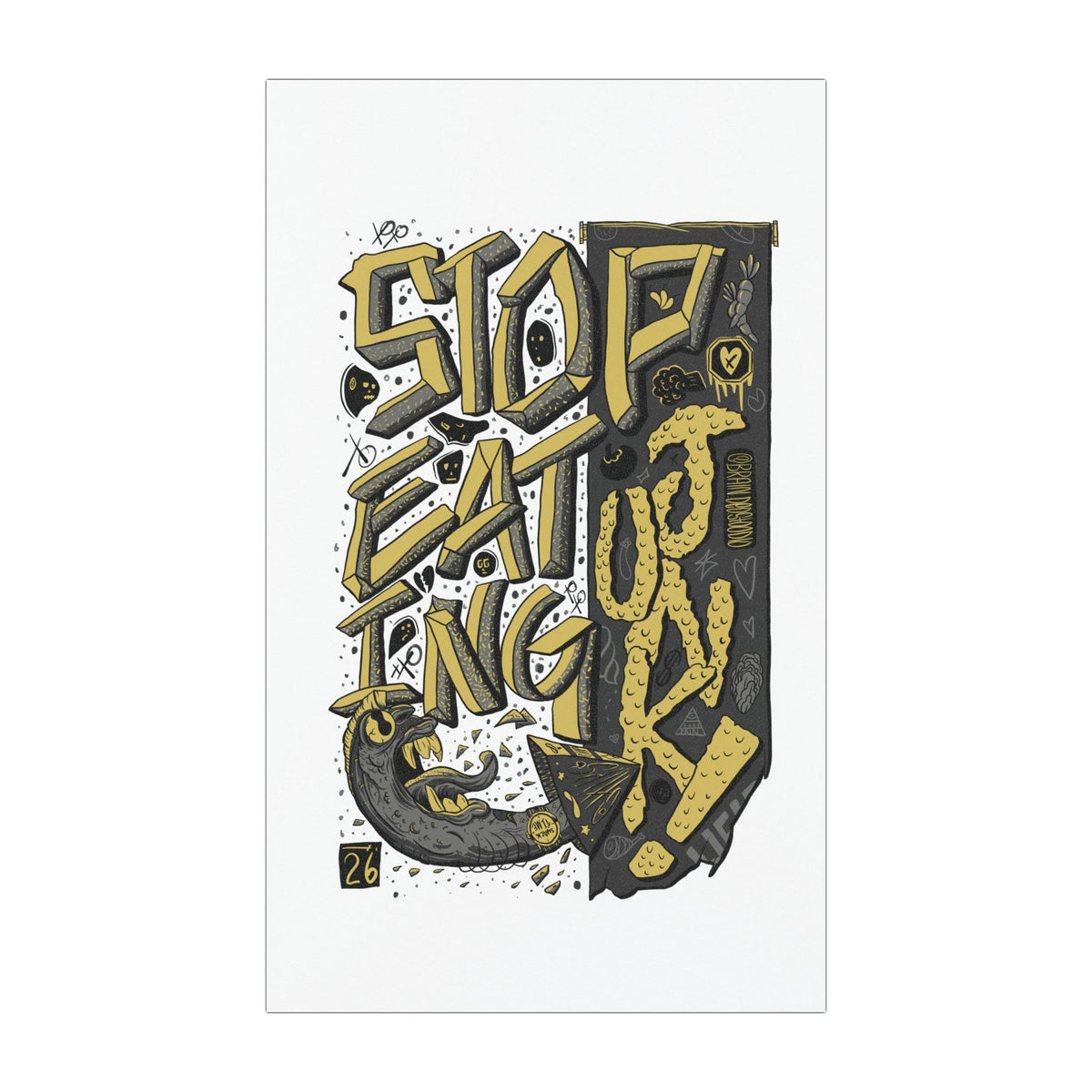 "Stop Eating Junk" - Car/Fridge Magnet
