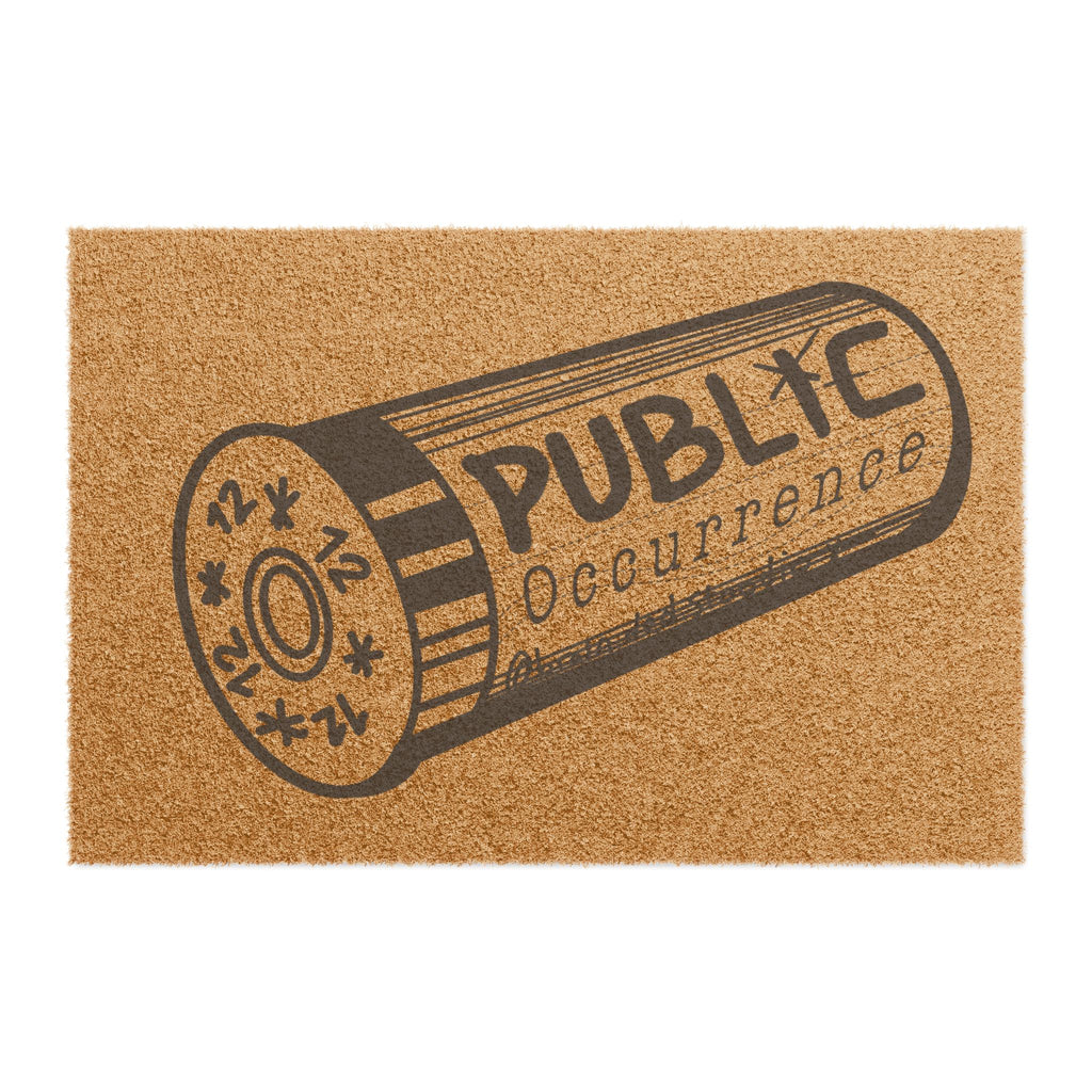 Doormat - 'Public Occurrence' 12 Gauge Shotgun Shell Coir Welcome Mat