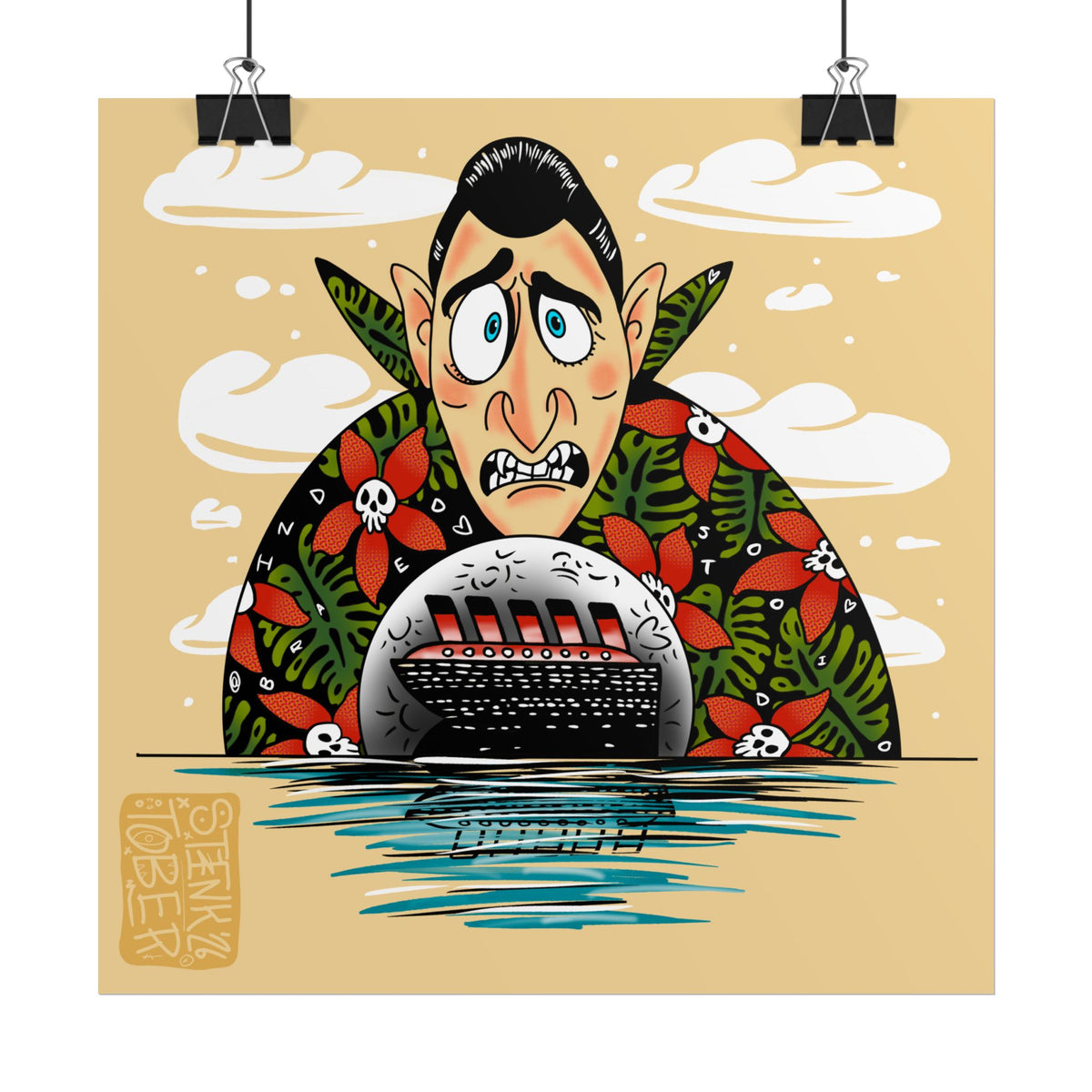 "Dracula" - Rolled Poster Print (Square) (Matte/Glossy/Satin)