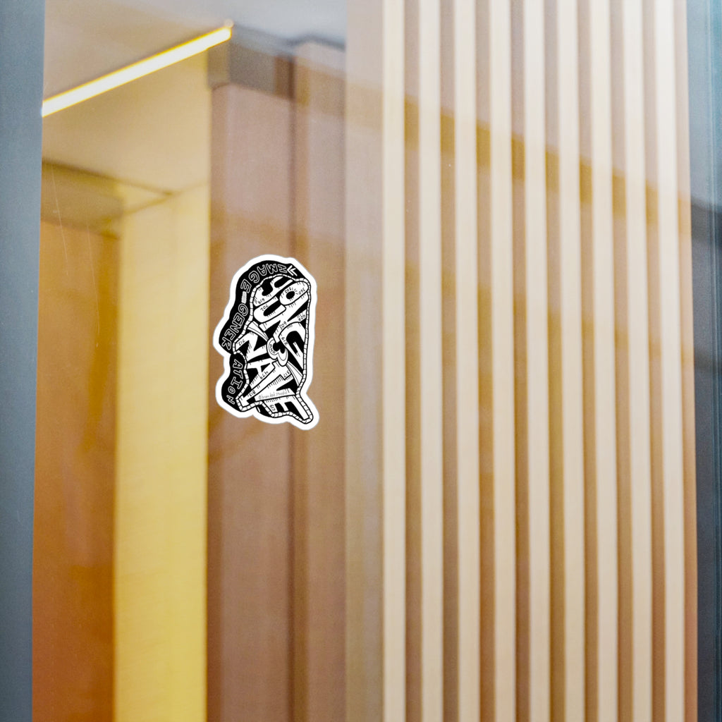 Kiss-Cut Vinyl Decal — "young and naive usa"