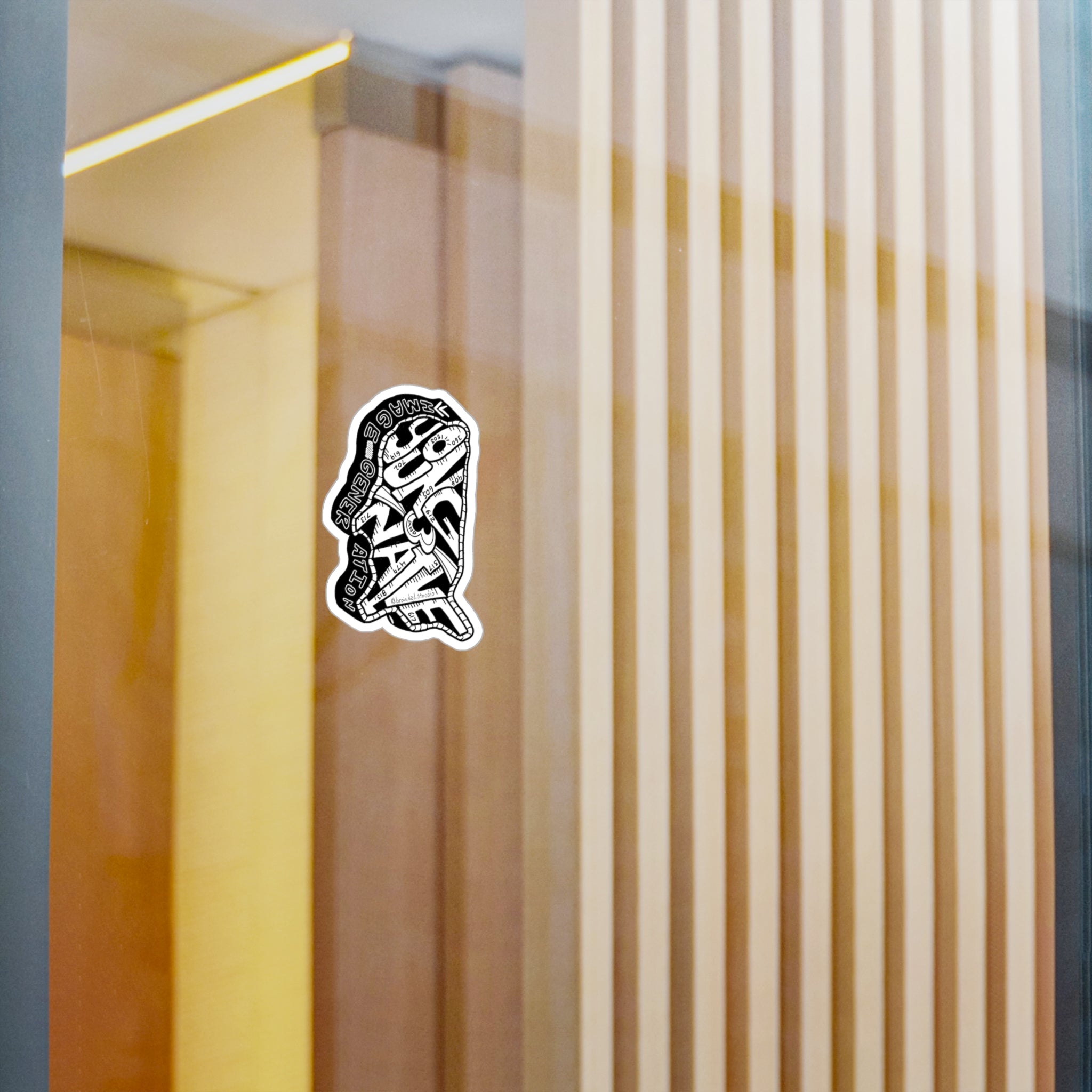 Kiss-Cut Vinyl Decal — "young and naive usa"