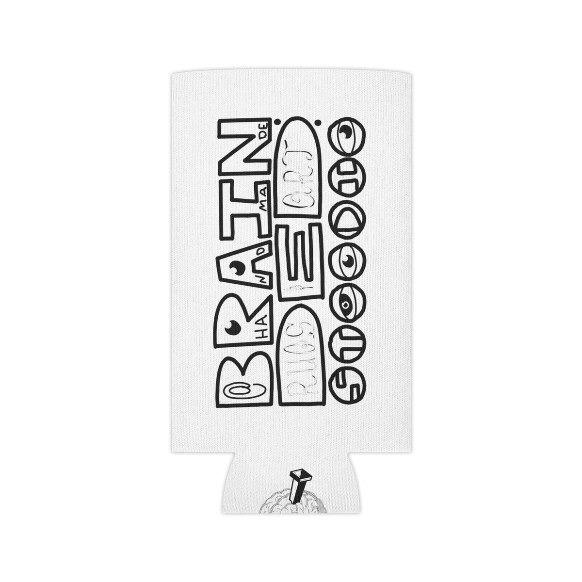 Lady Head Maze // Brain Ded Bookstore Logo - Can Cooler Koozie