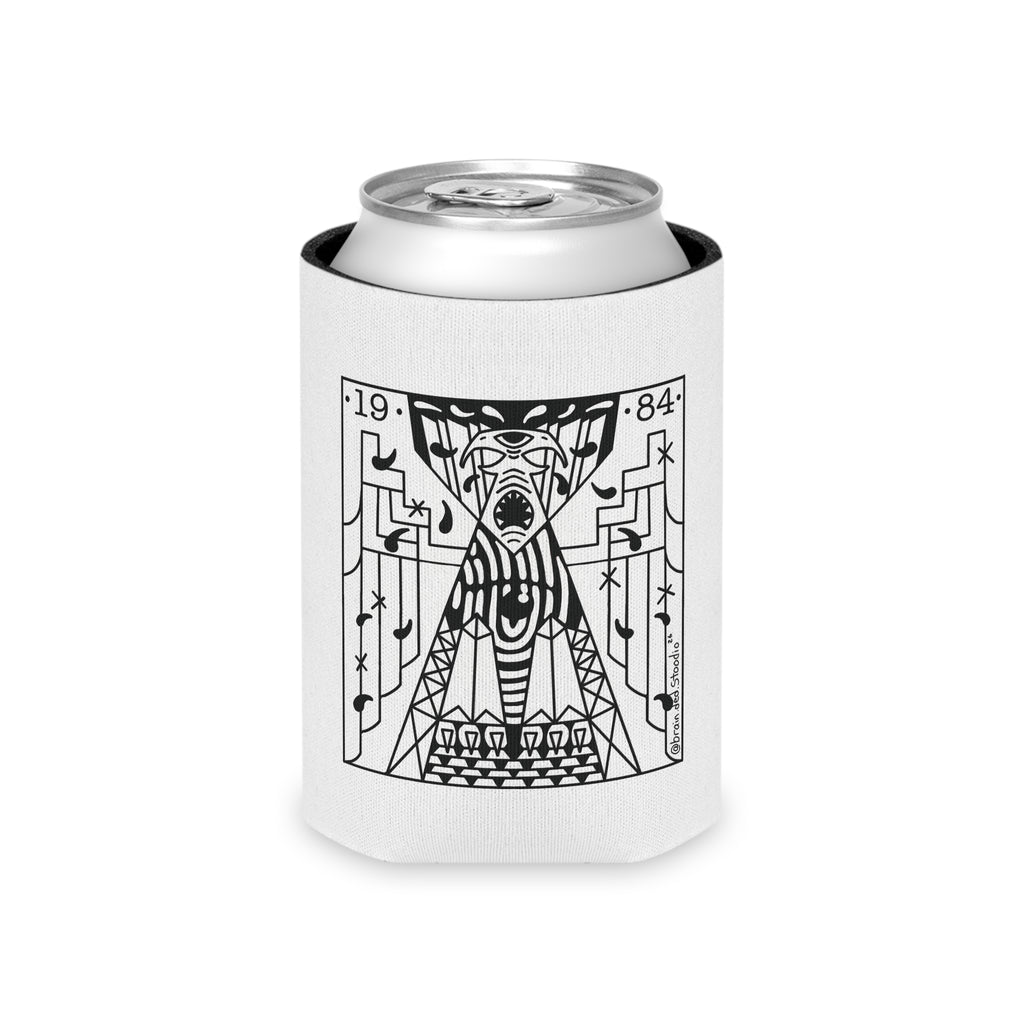 1984 Young and Naive USA Can Cooler — Retro Patriotic Beverage Insulator